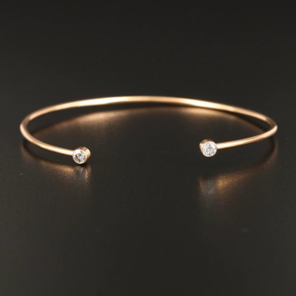 Vanrycke Paris Mademoiselle Else 18k Gold Diamond Cuff Bracelet - Picture 2 of 14